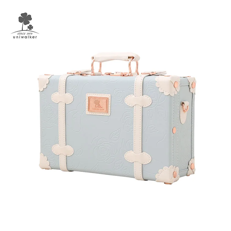 Cheap Mini Small Makeup Suitcase Bag Pu Leather Kids Cute Travel Bags Childrens Luggage Sale Beauty Case Retro Suitcase Sale