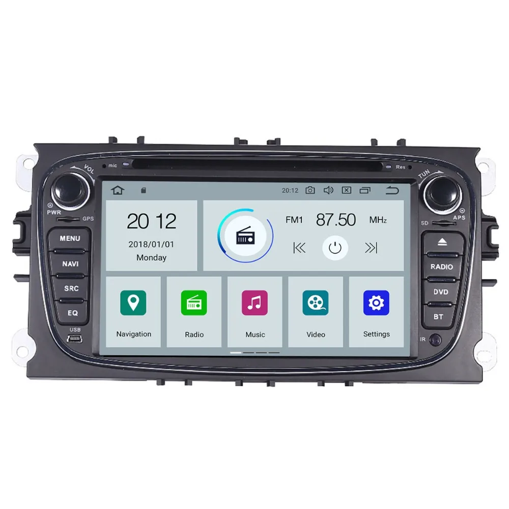 Автомобильный DVD-плеер Android 9 0 2din для Ford Focus 2004-2011 FORD MONDEO FOCUS Kuga Galax MK3 Wi-Fi 4G GPS Bluetooth -