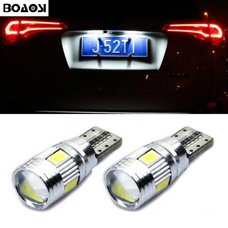 BOAOSI 2x Белый светодиодный номерной знак светильник лампа без ошибки для Peugeot 206 207