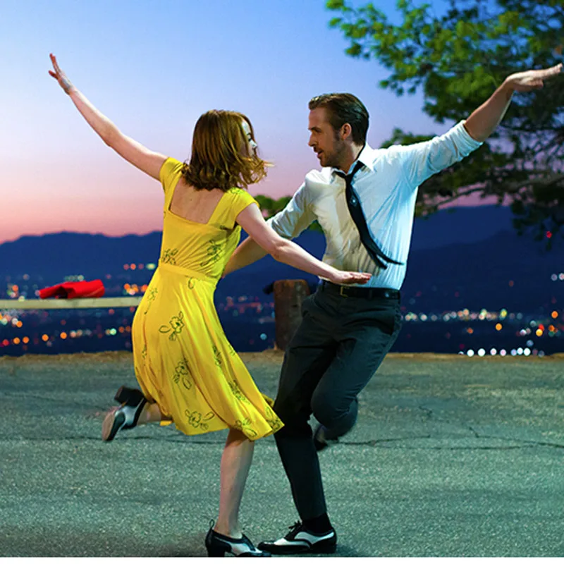 La Land Эмма Стоун Мия Косплей желтая Элегантная Дамская красота женские длинные платья для вечеринок Летний стиль женские платья костюмы