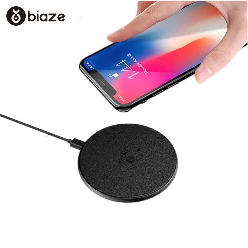 Biaze Беспроводное зарядное устройство для iPhone X 8 XS 10W USB Беспроводная зарядка Samsung