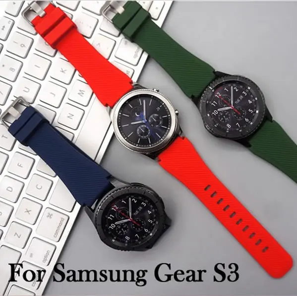 Высококачественный силиконовый ремешок для часов 22 мм Samsung Gear S3 Classic/Frontier браслет