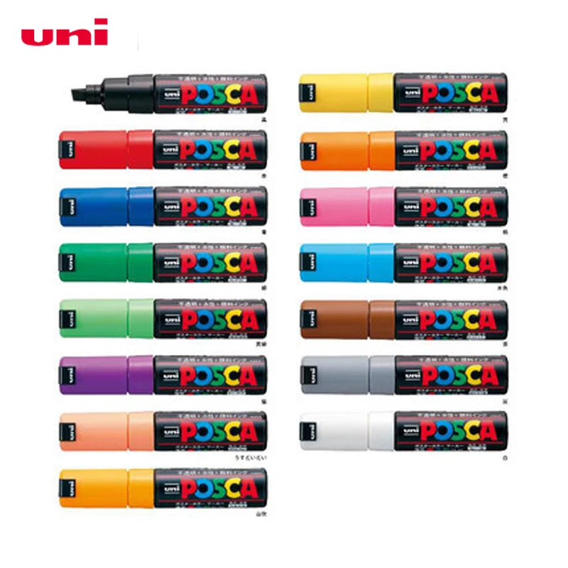 8 шт./лот Uni Posca PC-8K Краска Маркер-широкий Tip-8mm 8 цветов