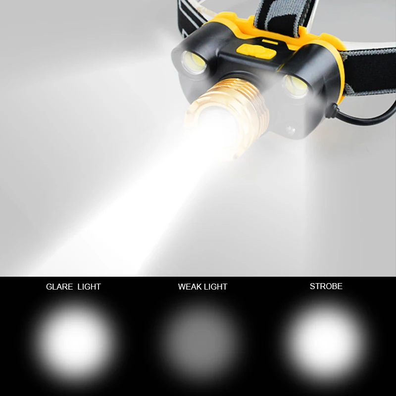 Mildness 45W LED Head Light Lamp Cree Rechargeable 18650 Lights T6 Running Fishing for Mobile phone Micro USB Charger Power Bank | Освещение