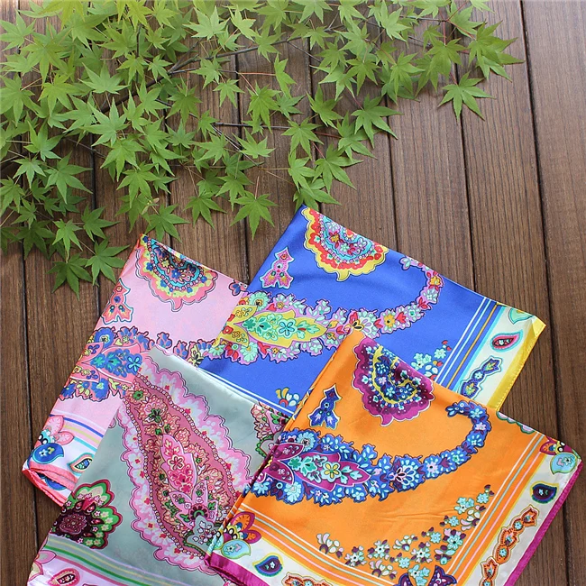 60 см * Женская мода 2017 искусственный шелк богемные страны ветер цветочный и