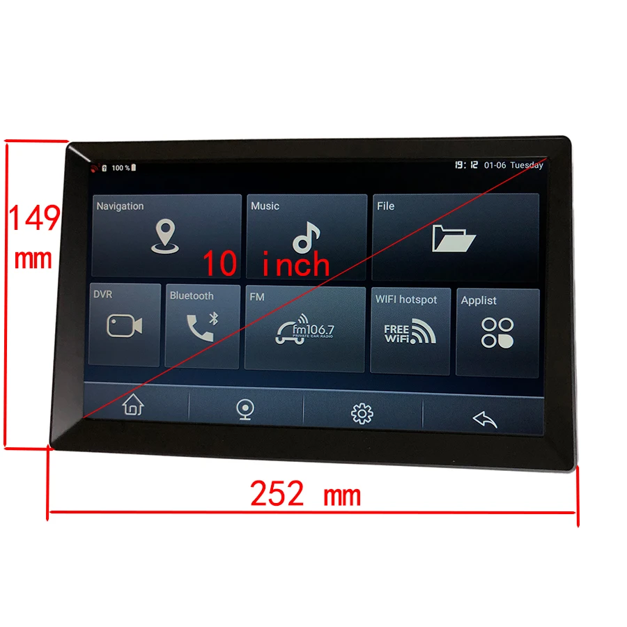 Udricare, 9 дюймов, Android, Bluetooth, телефон, автомобиль, грузовик, автобус, gps навигация, WiFi, Full HD, 1080 P, DVR, двойной объектив, камера заднего вида, DVR, gps