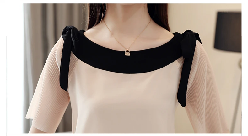 Blusas Mujer De Moda 2020 женские блузки с коротким рукавом рубашки белая шифоновая блузка