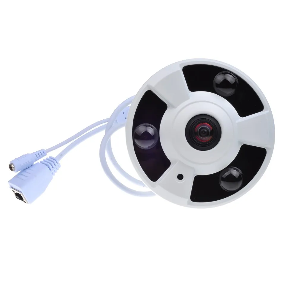 720P IP Camera (POE) Onvif Fisheye Panorama Lens IR Night Vision HD Security CCTV 2MP 180 Degree View P2P XMEye | Безопасность и