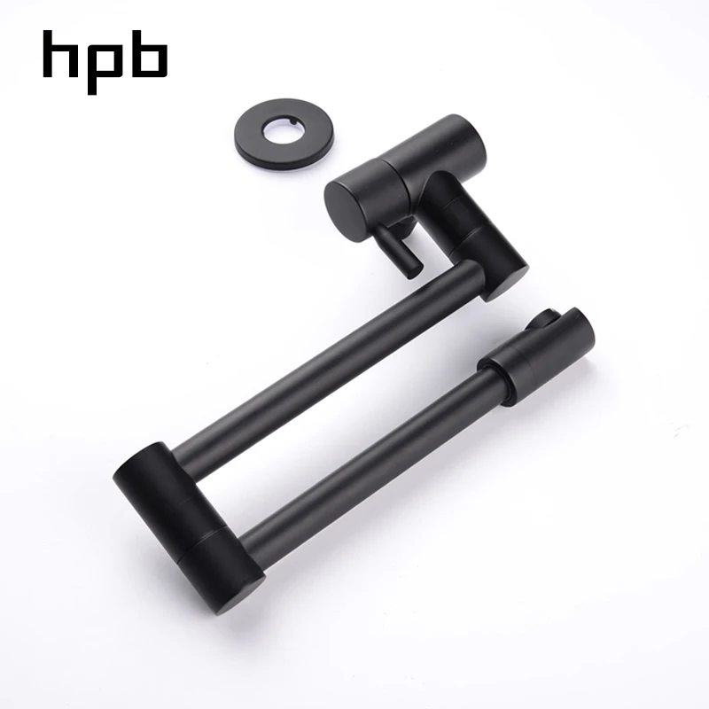 HPB матовый черный кухонный смеситель для холодной воды кран с ручкой латунный