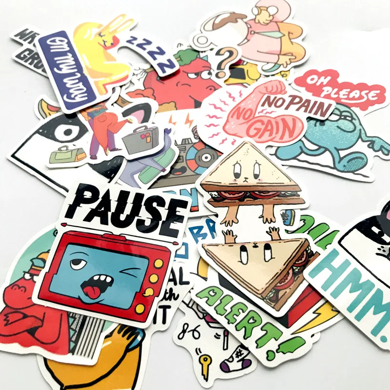 Водостойкие забавные граффити-наклейки из ПВХ для скутера велосипеда скейтборда