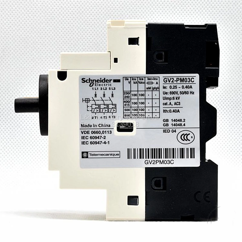 100% новый оригинальный Schneider GV2-PM03C защита автоматического выключателя магнитного
