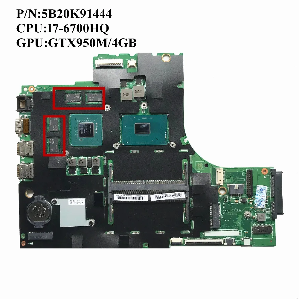 Материнская плата для ноутбука Lenovo Ideapad 700 15ISK 15 дюймов SR2FQ I7 6700HQ 5B20K91444 GTX950M/4 ГБ DDR4