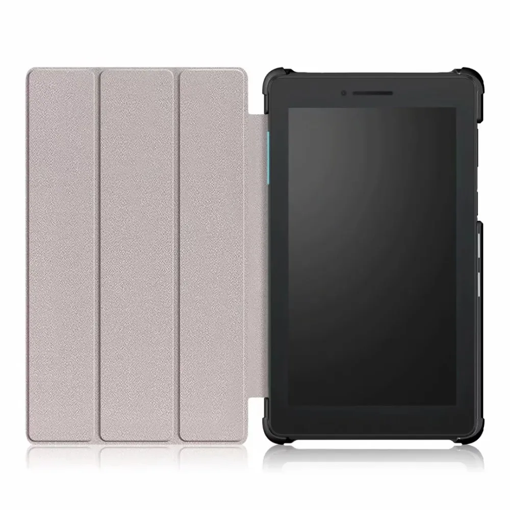 Ультратонкий чехол-подставка из искусственной кожи для lenovo Tab E7 7104 TB-7104F 7104F 7 дюймов, умный чехол для планшета, противоударный флип-чехол+ пленка+ ручка