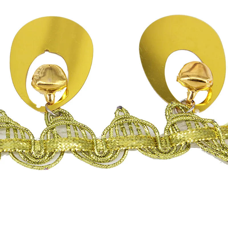 1yard Gold Metallic Sequin Bell Fringe Trimming Braided Lace Ribbon Applique Scrapbooking Sewing T1763 | Дом и сад