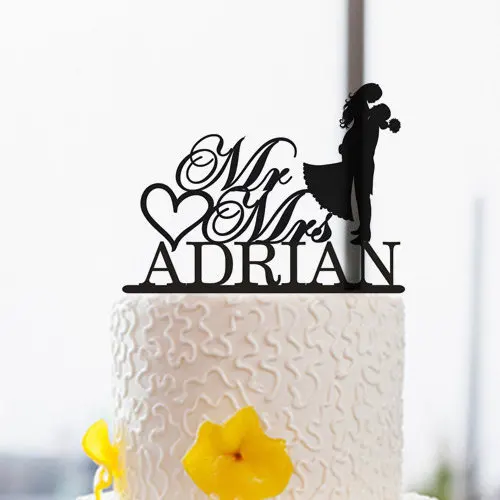 Акриловые Деревенский Жених и Невеста пользовательское имя торт ко дню рождения