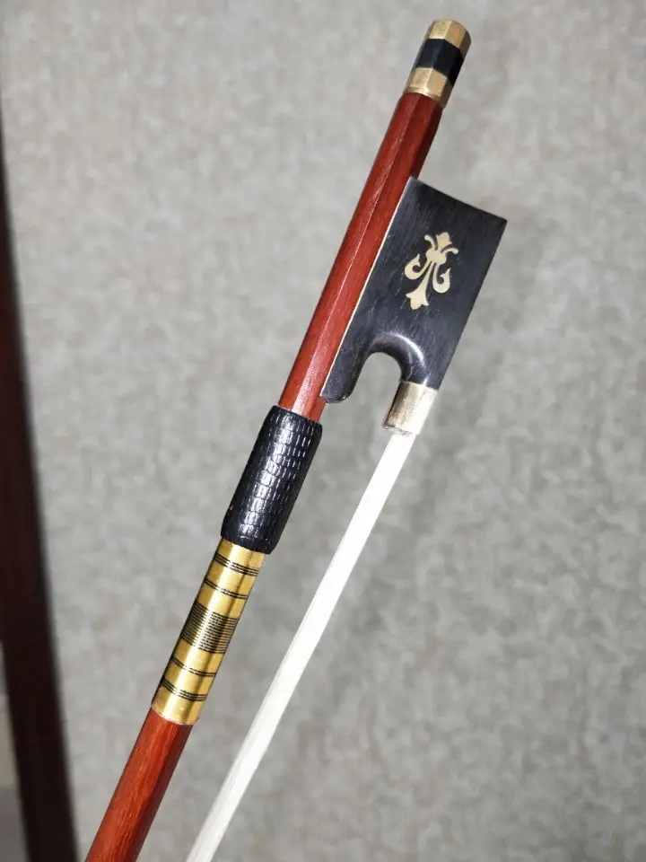 

1 pcs New 4/4 Superior Brazilwood Violin Bow ebony frog white Horse hair