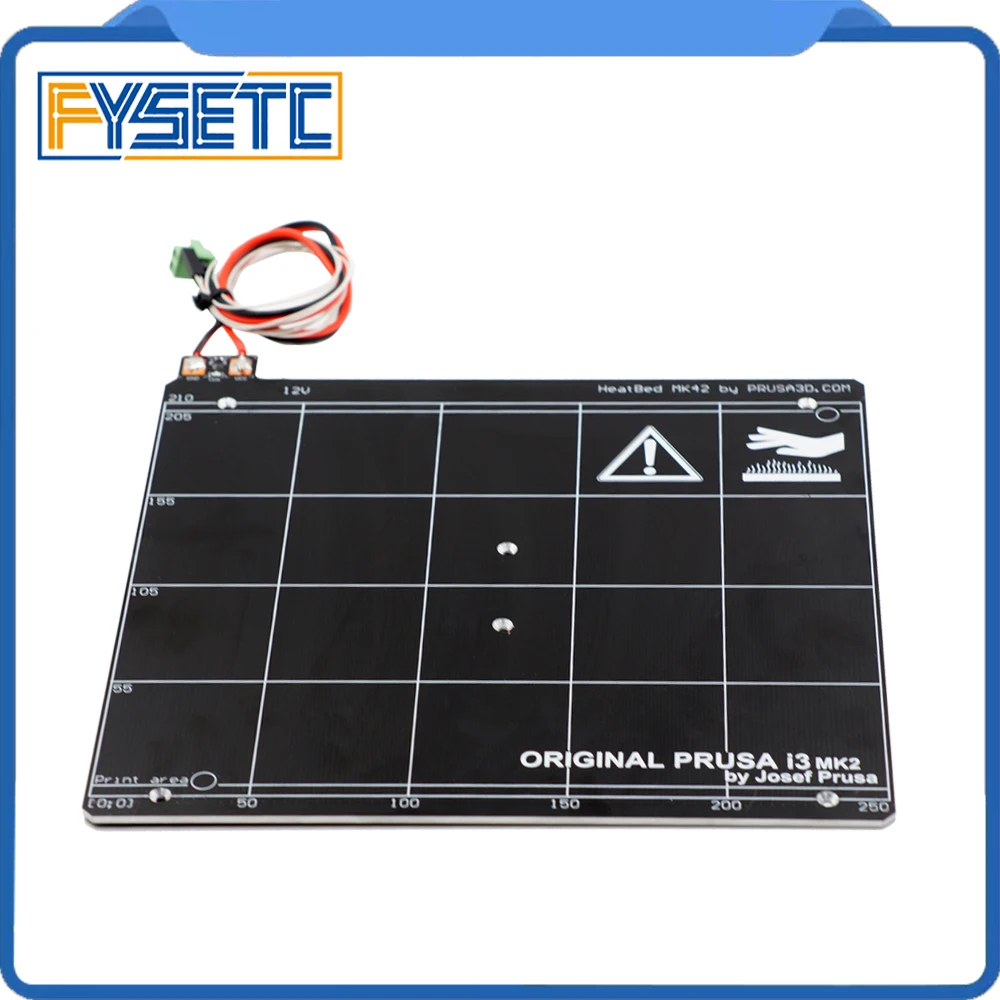 Prusa i3 MK2 MK2S 3d принтер кровать с подогревом алюминиевый сплав клон 255X235 мм + резистор