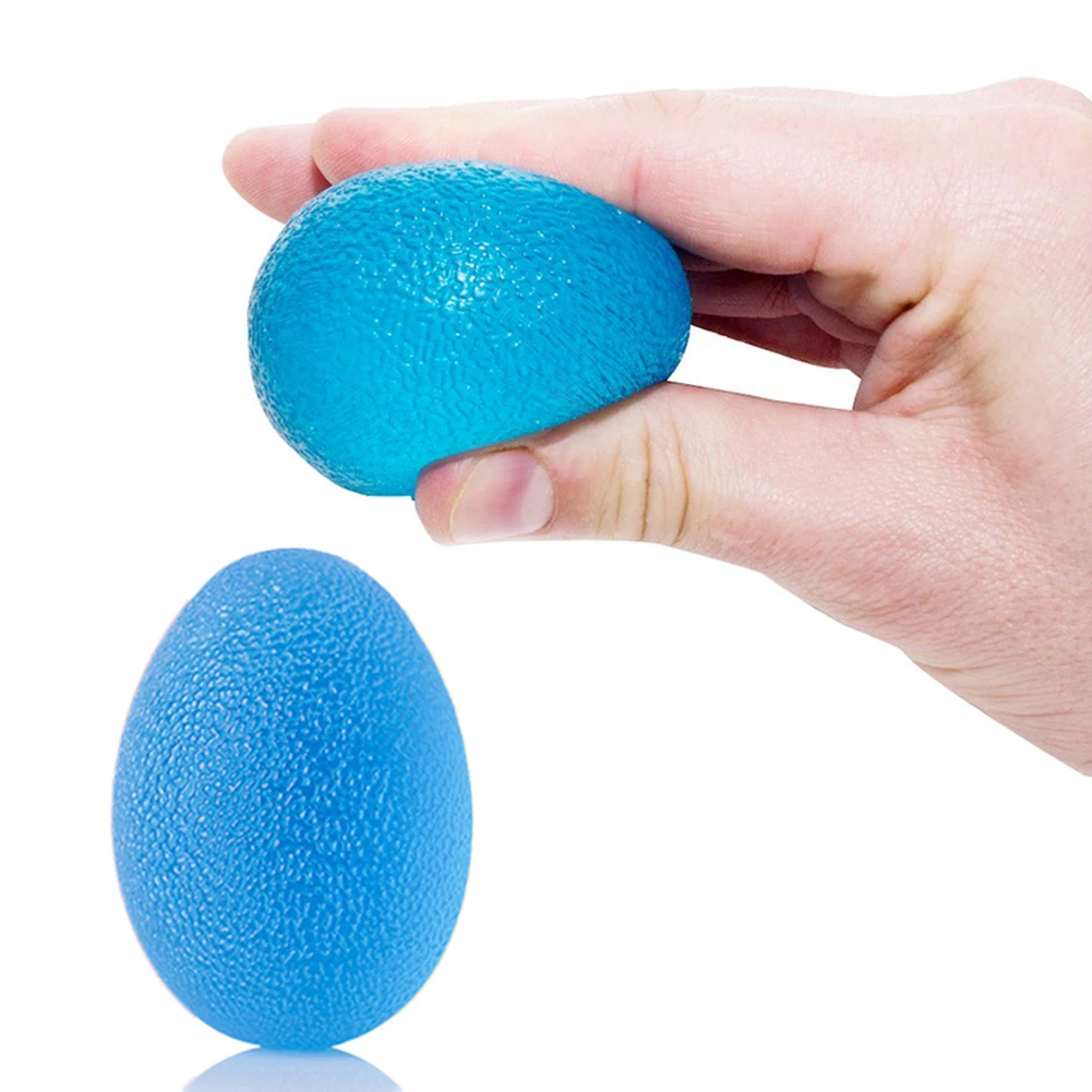 Egg-Shaped Silicone Grip Ball Hand Fitness Ball Finger Strengthener 3 Squeeze Resistances Soft Medium Hard For Hand Training