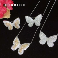 hibride european style fashion butterfly design necklace ring set women jewelry small link pendientes bijoux enfant n 645