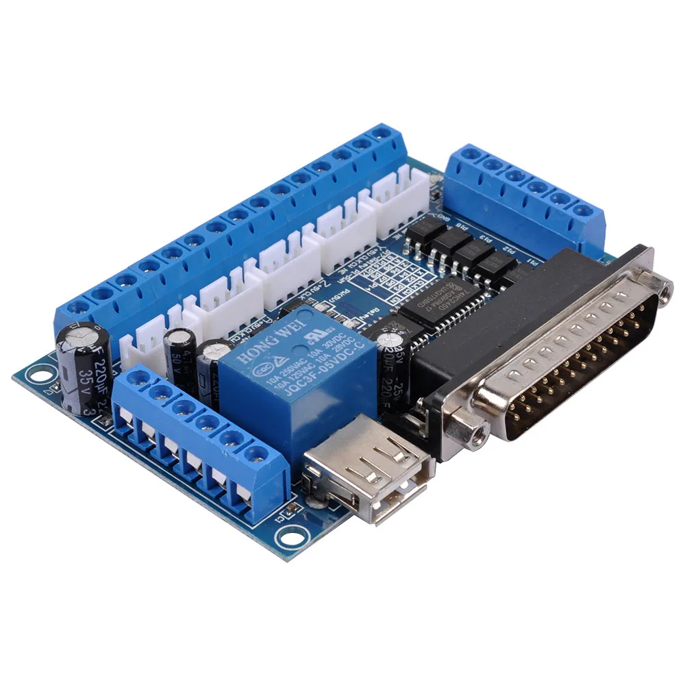 1 шт. 5 осевое Breakout совета с USB кабель для Драйвер шагового двигателя MACH3