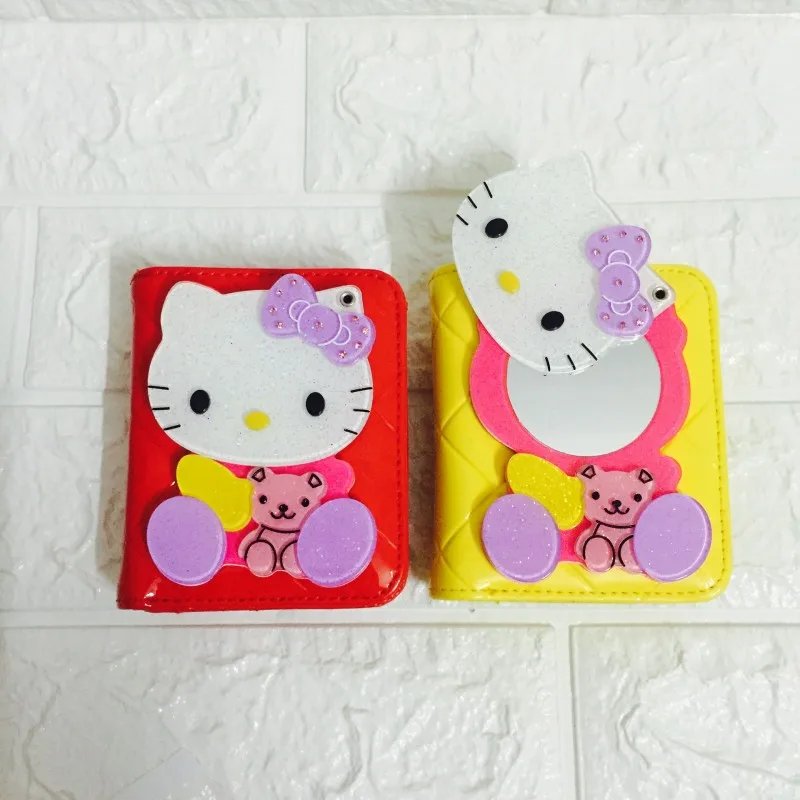 Magic Mirror Pocket Маленький милый женский кожаный бумажник с аниме Hello кошелек