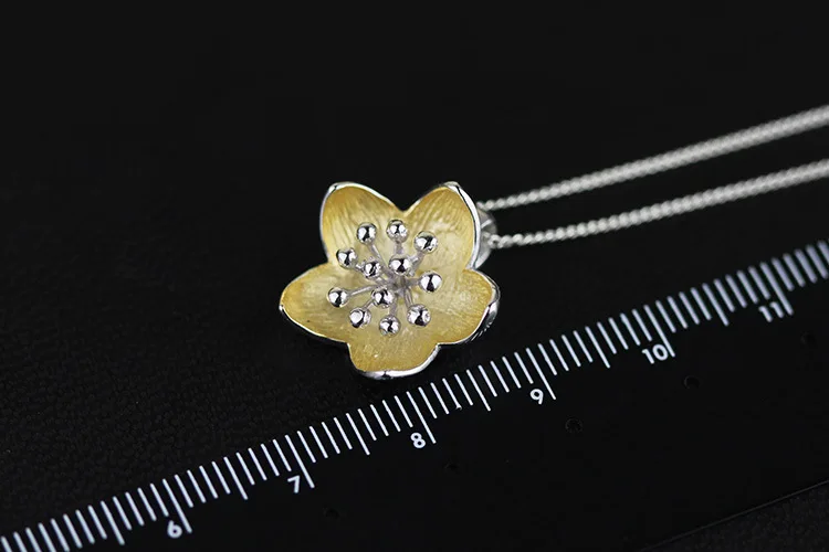 Чистое серебро поэтический 925 стерлингового серебра ювелирные изделия цветок