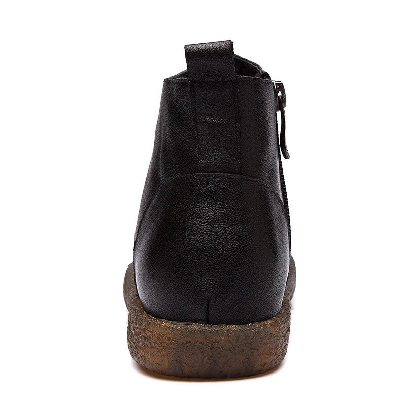 

CEYANEAOFashion Handmade Shoes For Women 100% Genuine Leather Ankle Boots Winter Autumn Flat Women Shoes Round Toes Mar Boots