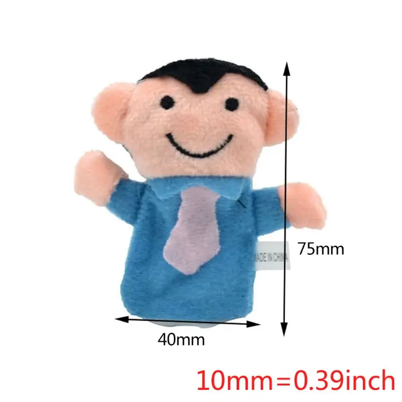 

6Pcs Finger Puppet Family Puppets Set Mini Plush Baby Boy Girl Parents Grandparents Story Telling Hand Cloth Toy New