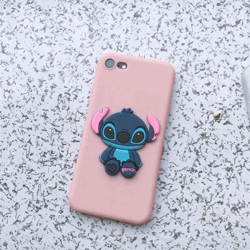 Cute Cartoon Stitch Case for iPhone 7 Plus Soft Silicon Bear Totoro Dinosaur Coat Phone Cover 6s 6 5 5s 8 X 4 4s SE |