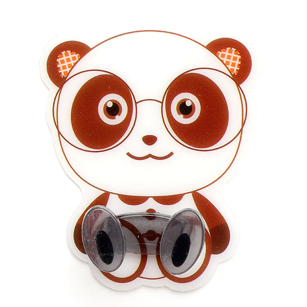 Panda Многоцелевые крючки шнур питания заглушка-держатель настенный мультфильм Животные клей прочность полка крюк гнездо держатель для хранения - Цвет: Panda