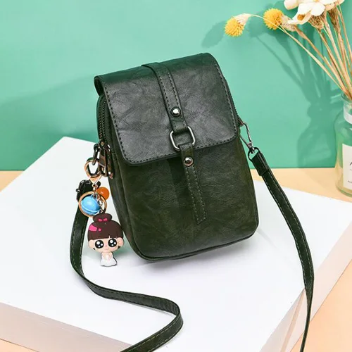 dark green REPRCLA новая маленькая сумка на плечо, Повседневная сумка, сумки через плечо для женщин, карман для телефона, кошелек для девушек, мини-сумки-мессенджеры - Цвет: dark green