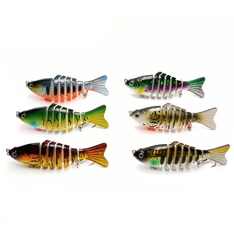 YUEWINS тонущие воблеры для рыбалки Реалистичная приманка 6 Соединенных секций Swimbait