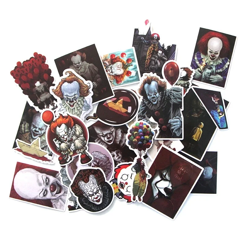 

24pcs Scary clown funny Scrapbooking for wall notebook phone luggage laptop guitar Graffiti Decal album stickers M2365