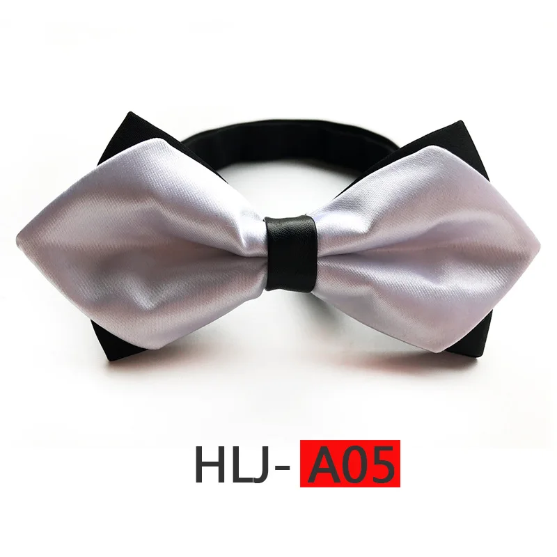 HLJ-A05 Темно-синий галстук-бабочка в черный горошек Свадебный галстук-бабочка Noeud Papillon для мальчиков и девочек из полиэстера и шелка Pajaritas галстук-бабочка женский мужской галстук - Цвет: HLJ-A05