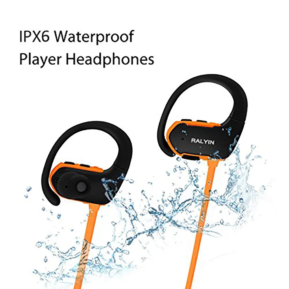Водонепроницаемые bluetooth наушники Ralyin 8 ГБ memeory Беспроводные спортивные часов