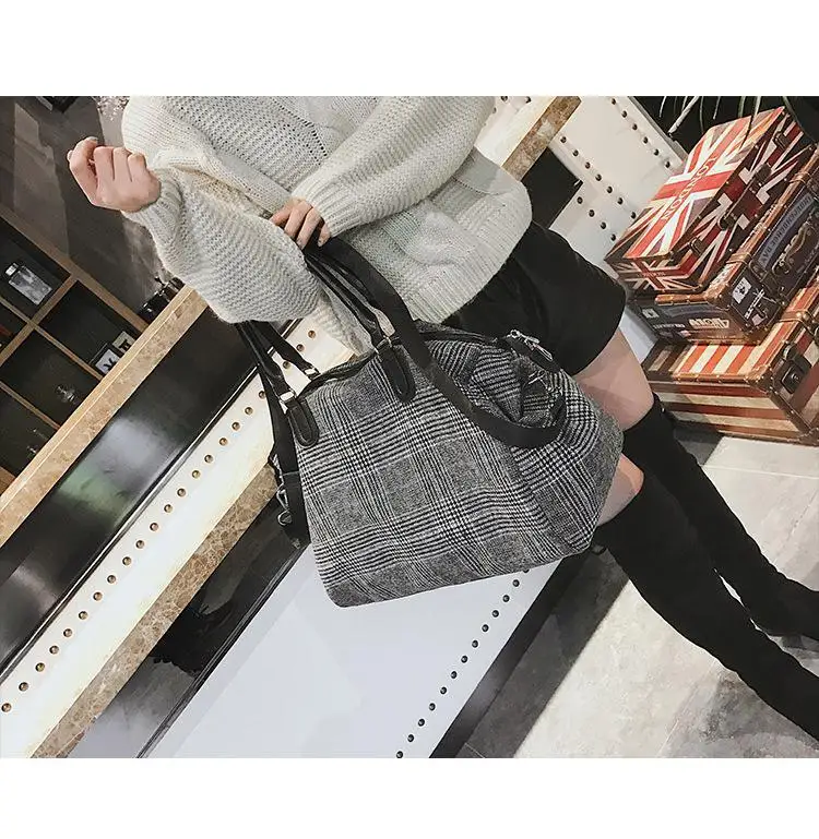 small size Женские дорожные сумки, женские модные вместительные сумки, сумки для багажа, сумки-мессенджеры, повседневные полосатые сумки через плечо - Цвет: small size