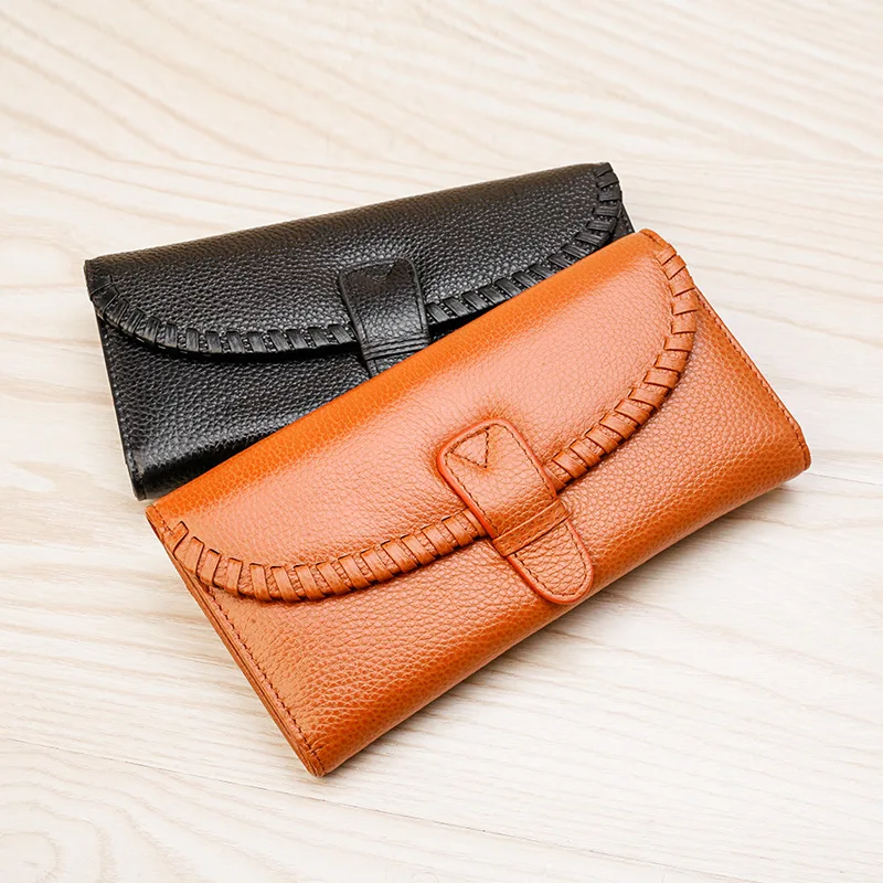 

RanHuang 2020 Women Fashion Wallet High Quality Genuine Leather Wallet Long Design Women's Cow Leather Card Holder Clutch Bags