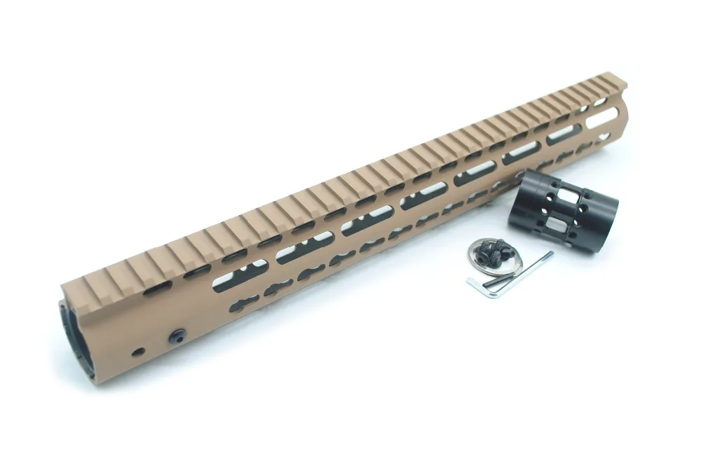 15 ''Inch AR15 Free Float Keymod Handguard Picatinny Rail Mount System Fit .223|free float|tan tanningar15 free float handguard |