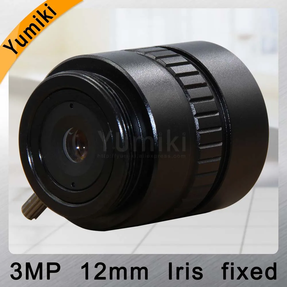 Yumiki 3MP HD 12 мм 1/1. 8 cctv Объектив CS крепление IR Iris фиксированный 28,5 градусов для ip-камеры безопасности