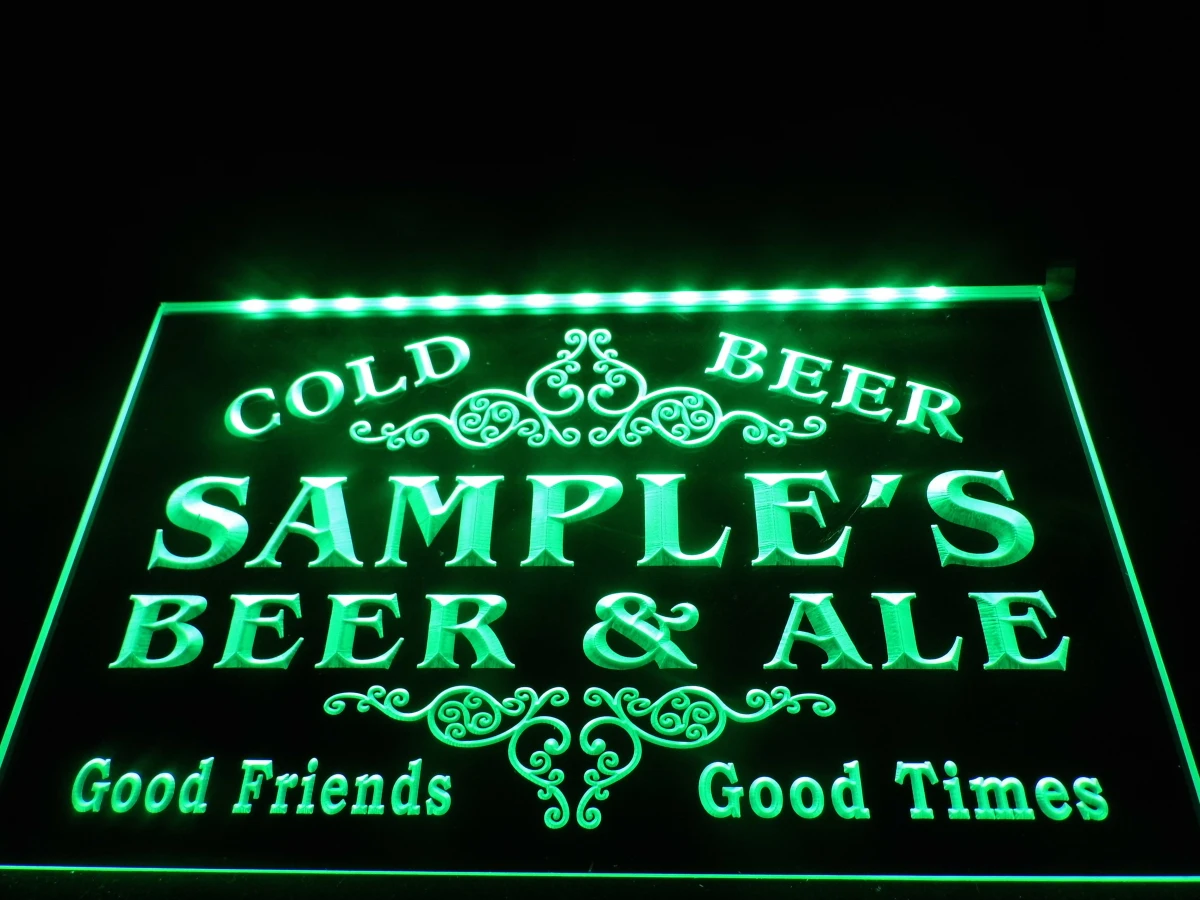 DZ049- Name Personalized Custom Beer &amp Ale Vintage Bar Cold LED Neon Light Sign hang sign home decor crafts | Дом и сад