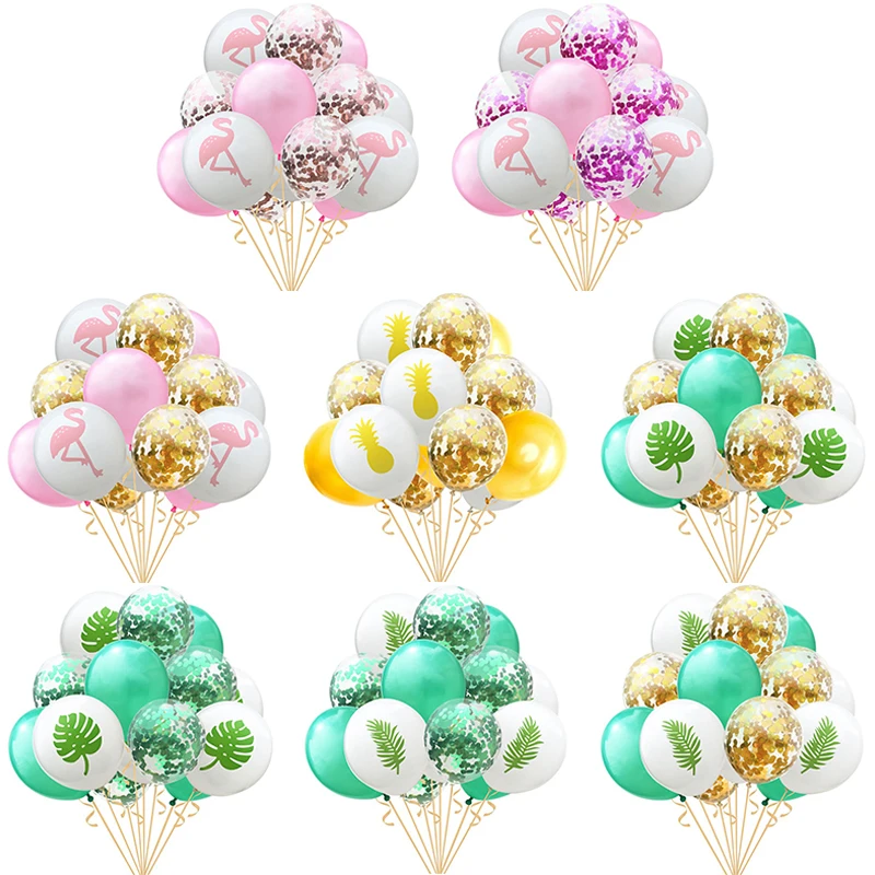 15 шт. латексные воздушные шары в виде фламинго ананаса черепахи листьев | Дом и