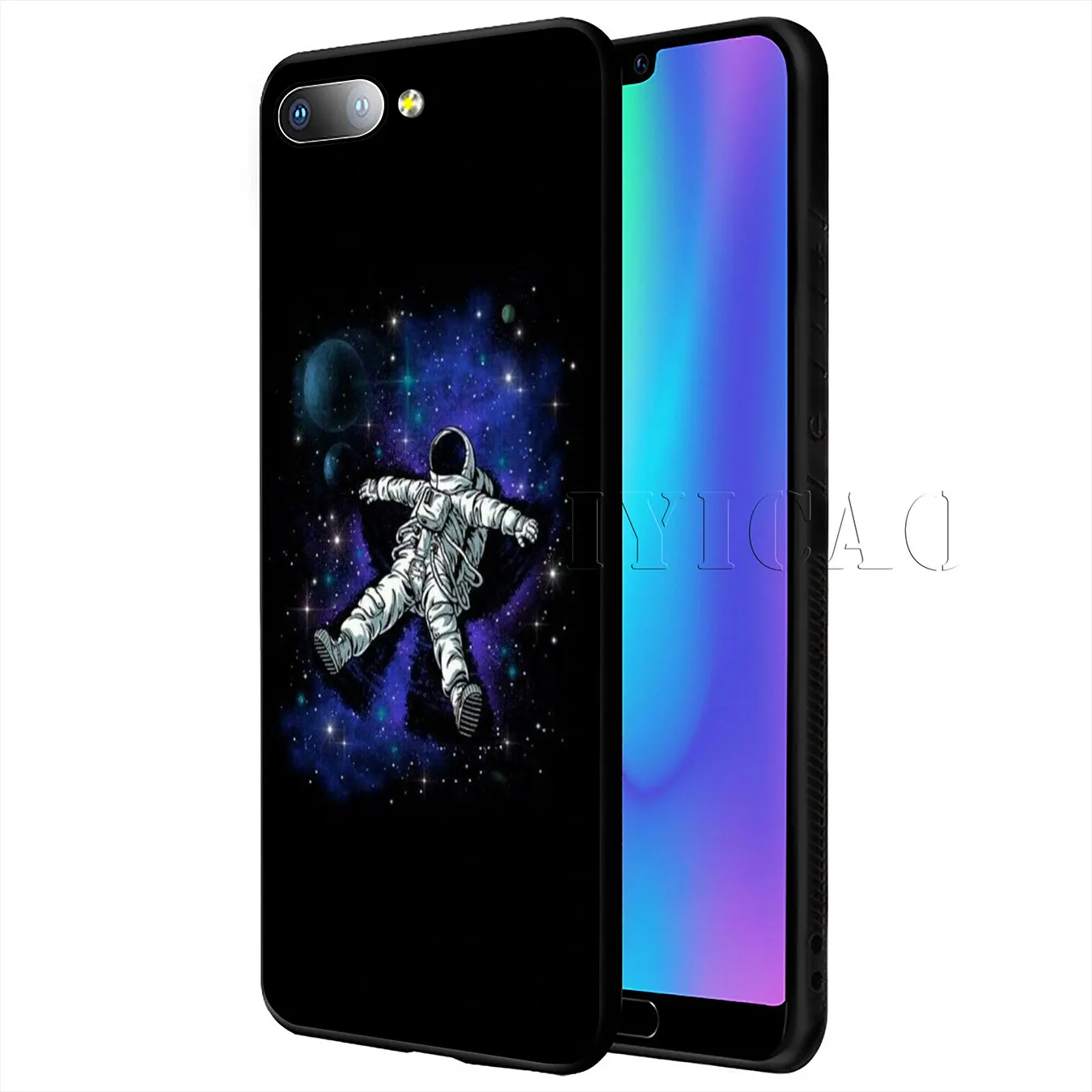 Мягкий чехол IYICAO Cosmonaut Planets Cosmos Stars для Huawei Y9 Y7 Y6 Prime 2019 Honor 20 8C 8X 8 9 9X 10 Lite 7C 7X 7A Pro |