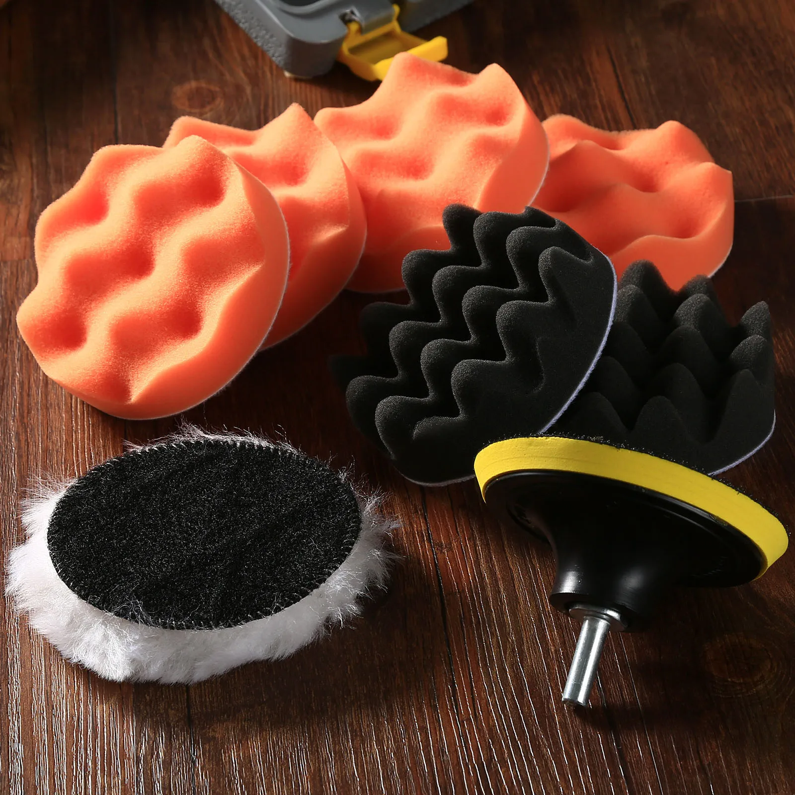 8 шт. 100 мм/4 &quotгубка для полировки вафельных беспыльный Набор полировальная