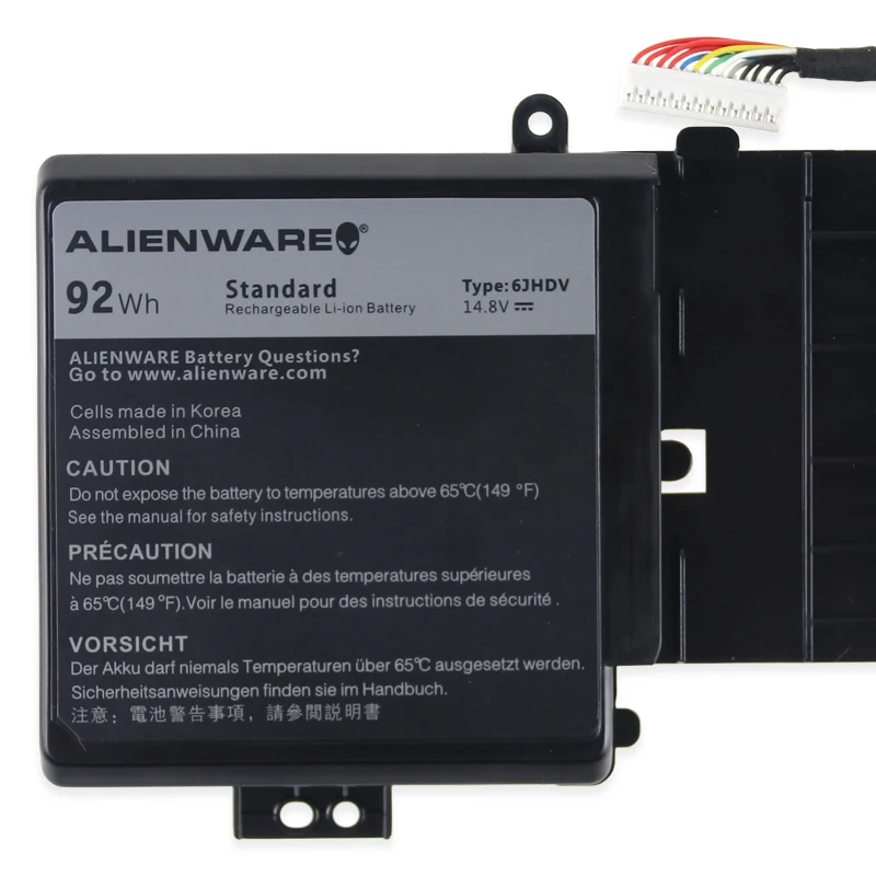 Оригинальный Новый Сменный аккумулятор для ноутбука Dell Alienware 17 R2 R3 6JHDV YKWXX 5046J 14 8 в