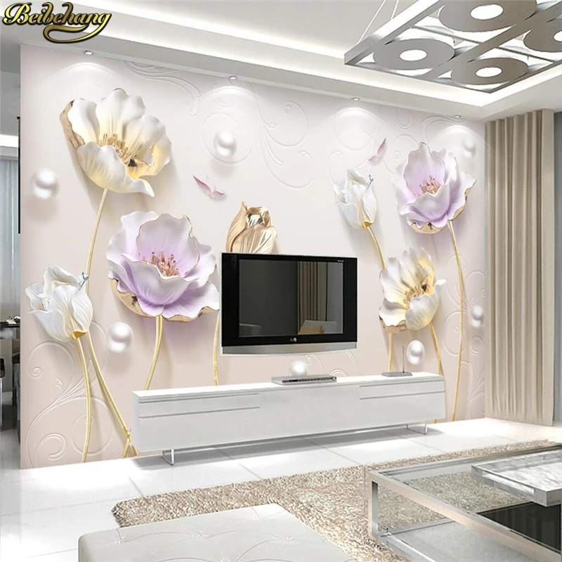 Новый китайский простой ювелирный трехмерный фон с изображением тюльпана на