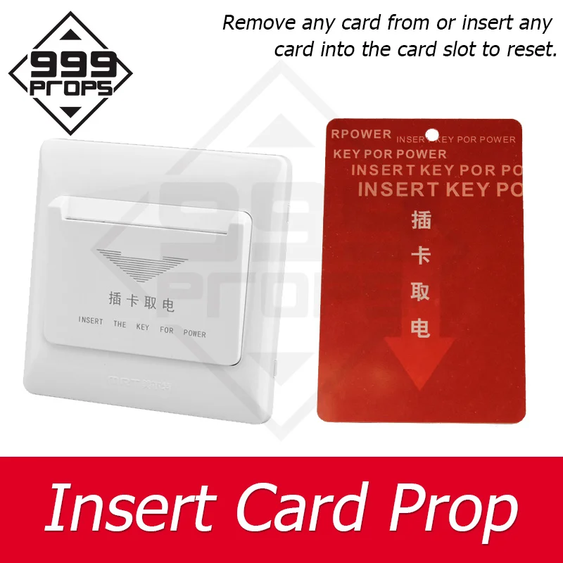 Escape Room Game Insert Card Prop insert a card in the slot to open lock room escape mechanism scary room props enlarge