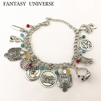 fantasy universe the vampire diaries charm bracelet movie high quality fashion jewelry cosplay metal womangirlboy gift
