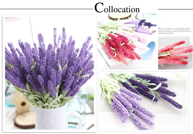 Романтика Прованс 12 головок/украшение для букета цветок лаванды шелковые