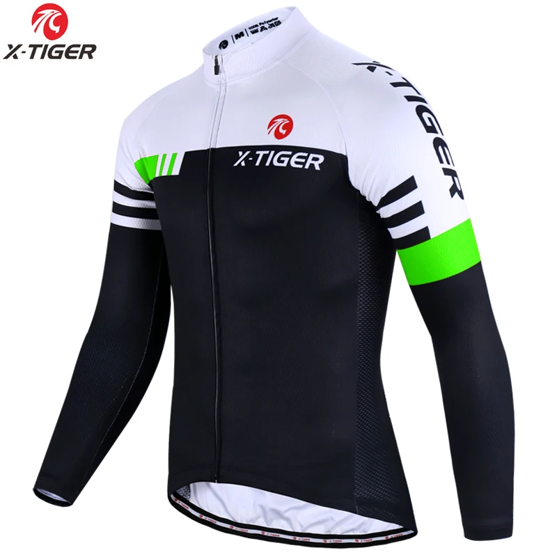 Winter Jersey Only X-TIGER, зимнее тепловое флисовое Велосипедное Джерси с длинным рукавом, мужское теплое пальто, велосипедная куртка, Roupa Ciclismo Hombre MTB, велосипедная одежда - Цвет: Winter Jersey Only
