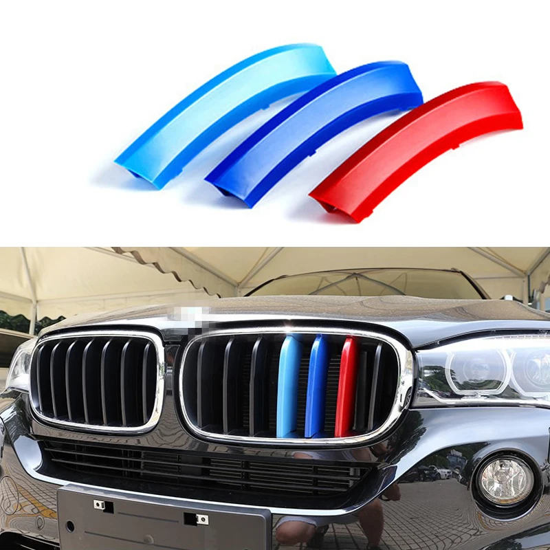 Автомобильный Стайлинг наклейки на переднюю решетку радиатора для BMW X5 E53 E70 F15 G05 X6